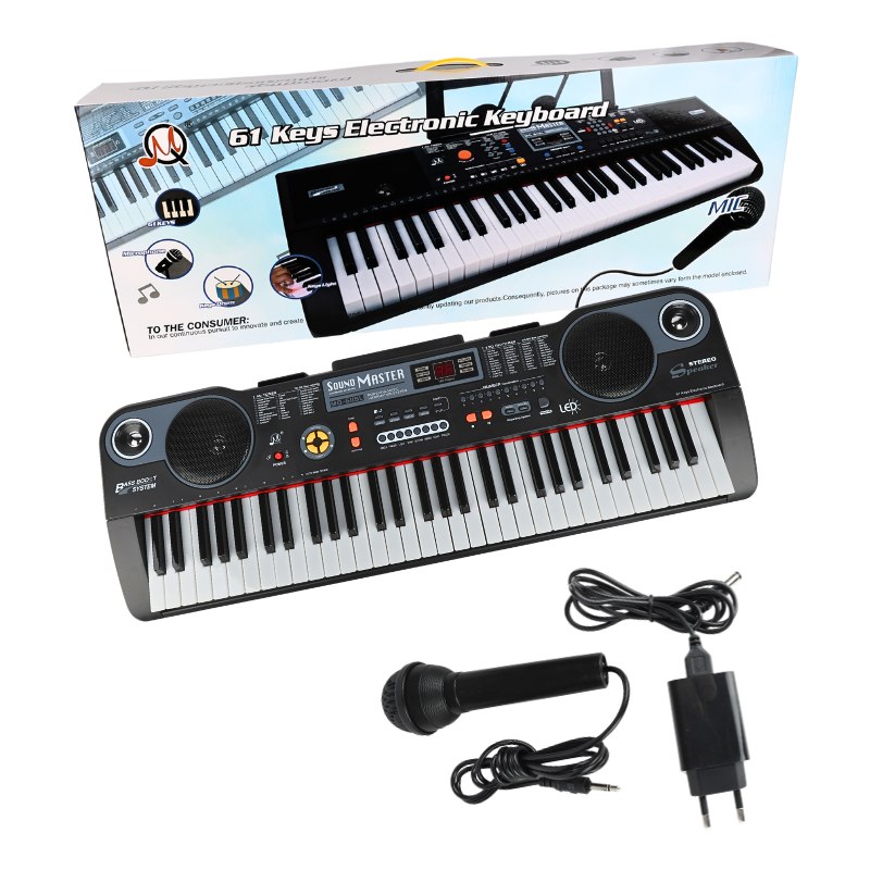MQ 6115L KEYBOARD edukacyjny podświetlane klawisze organy dla dzieci do nauki gry mikrofon