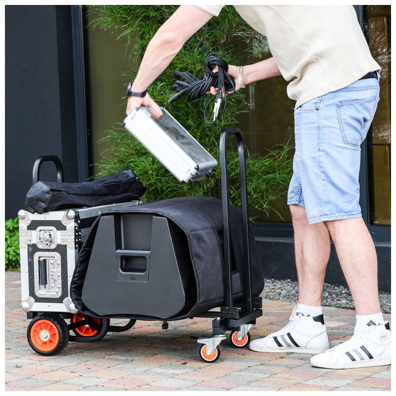DNA CART M1 wózek transportowy składany pojemny metalowy platforma dwa uchwyty 150 kg