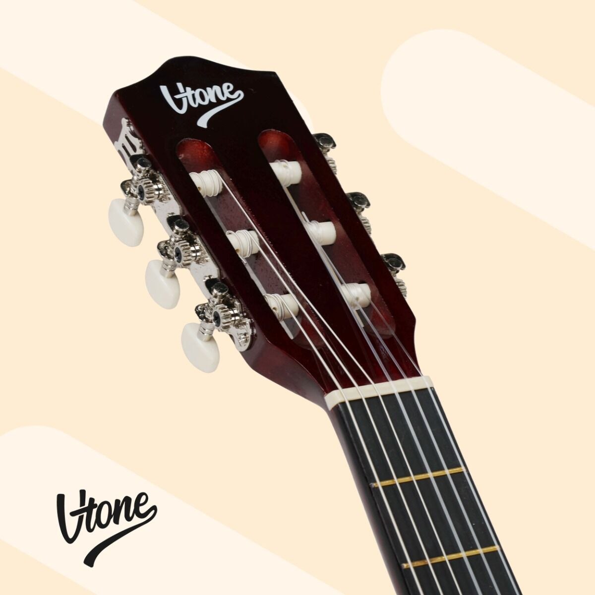 V-TONE CG ONE SB gitara klasyczna 4/4 sunburst do nauki dla początkujących kostki pasek zapasowe struny pokrowiec akordy zestaw