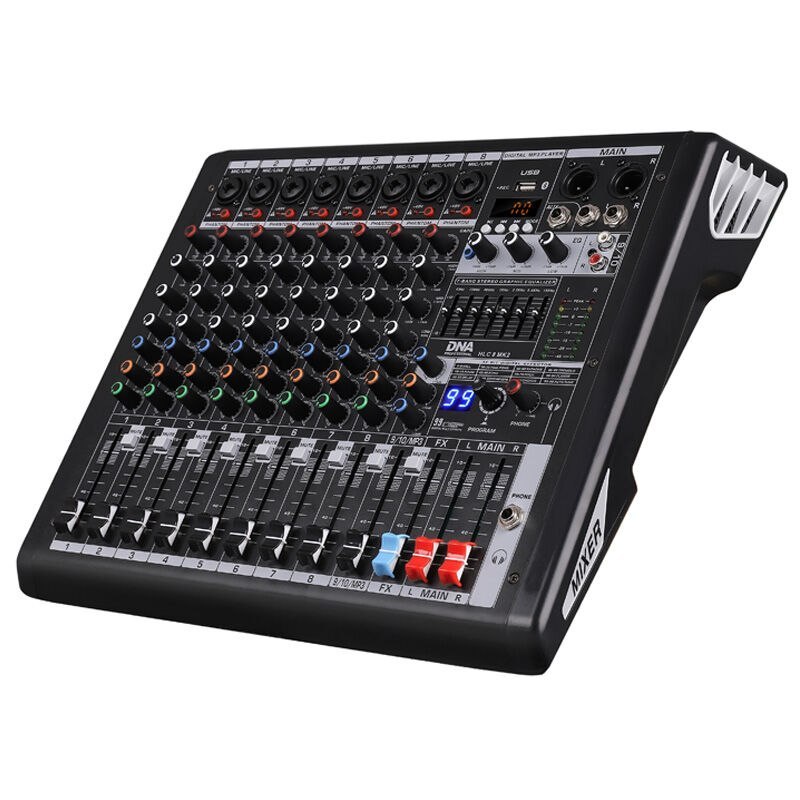 DNA HLC 10 MK2 analogowy mikser dźwięku 10 kanałów USB MP3 Bluetooth Phantom DSP