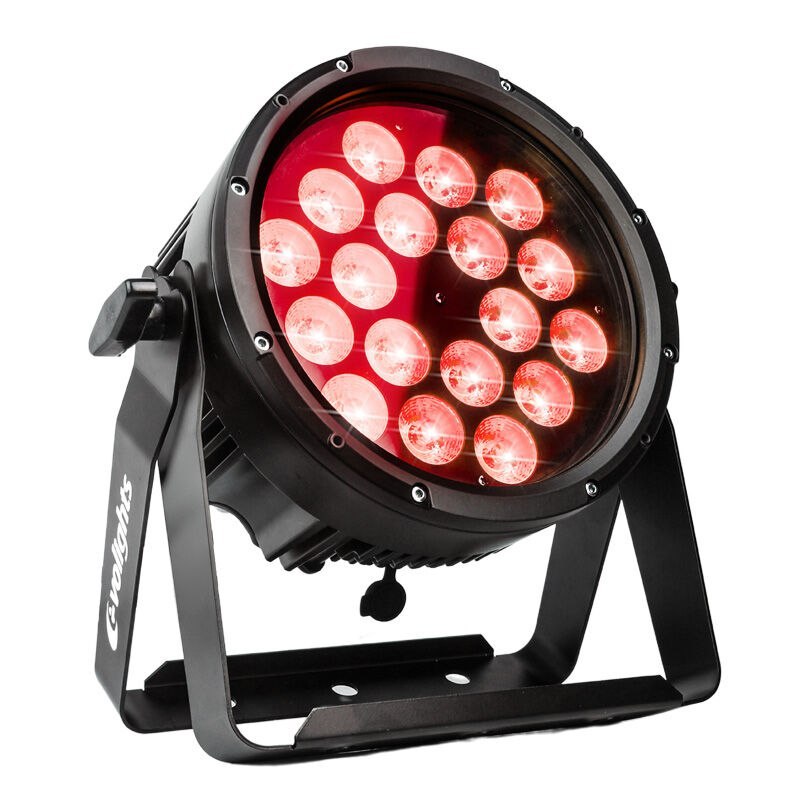 EVOLIGHTS GLACIER 18 reflektor par zewnętrzne oświetlenie sceniczne dekoracja światłem 18x12W RGBWA-UV IP65
