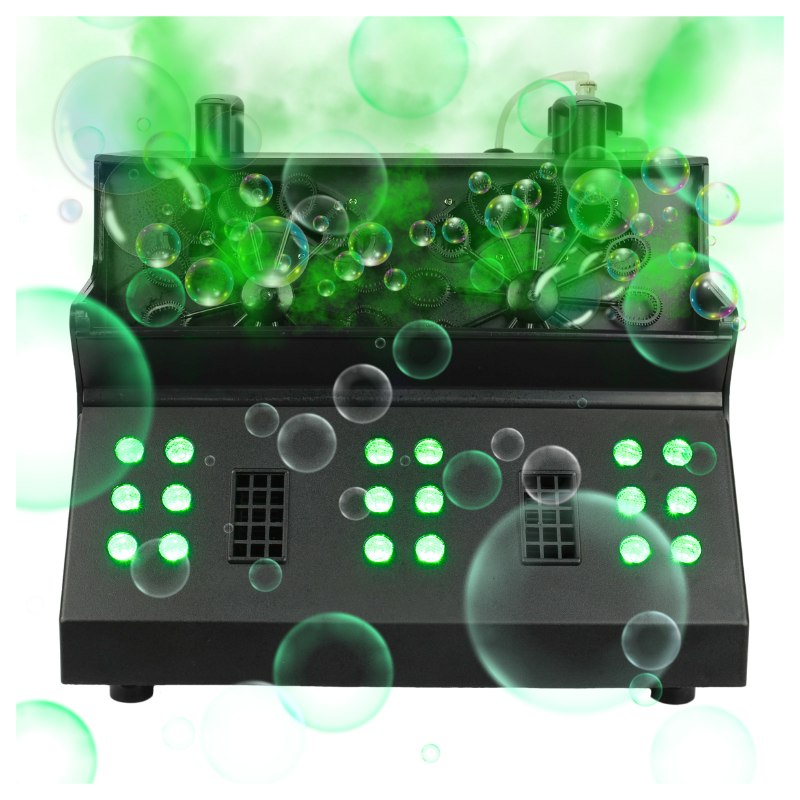 LIGHT4ME FOG DOUBLE BUBBLE profesjonalna wytwornica dymu i baniek efekt LED pilot