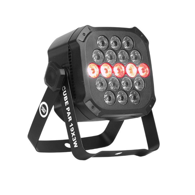 LIGHT4ME CUBE PAR 19X3W RGBW reflektor par oświetlenie sceniczne efekt świetlny LED