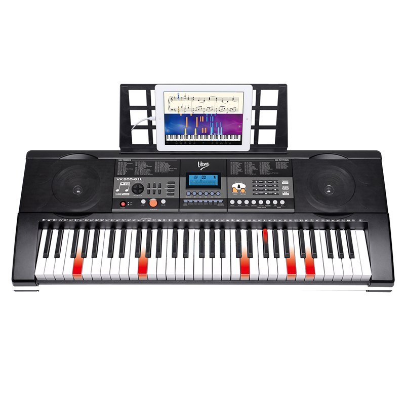 V-TONE VK 500-61L keyboard klawisze organy dla dzieci do nauki gry podświetlana klawiatura LED