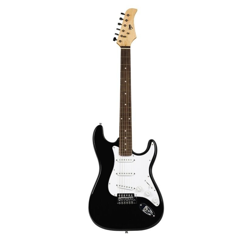 V-TONE ESST39 BK gitara elektryczna 4/4 stratocaster 39" SSS czarna + wzmacniacz gitarowy zestaw