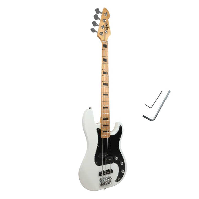 V-TONE PJB46 WH gitara basowa 4/4 biała Precision Jazz Bass 46" klucze imbusowe