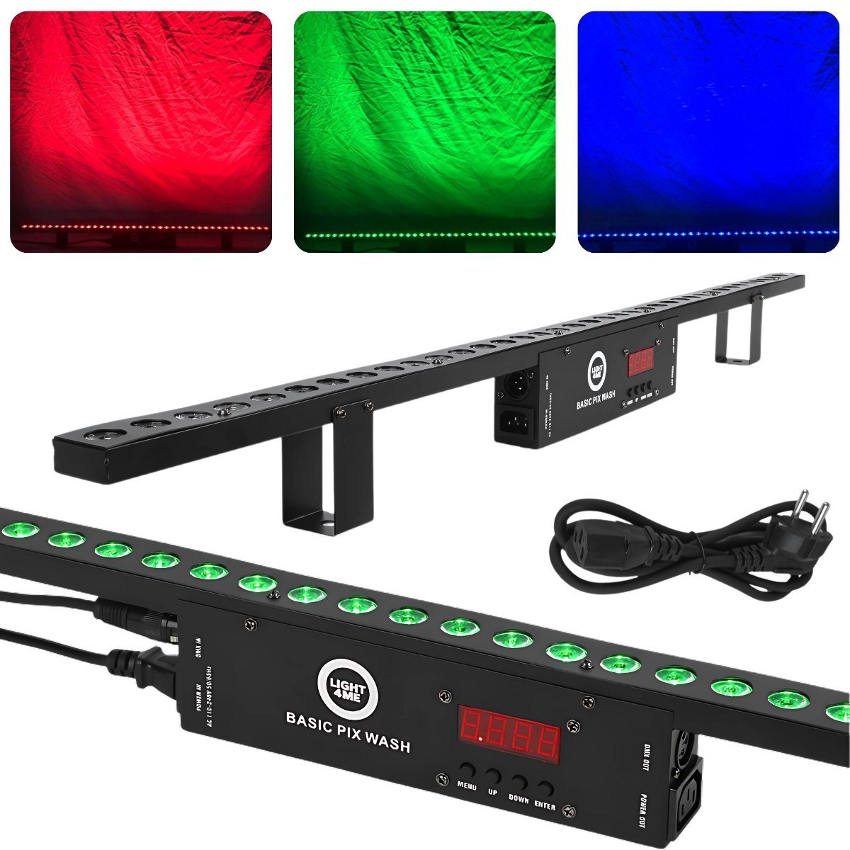 LIGHT4ME BASIC PIX WASH listwa oświetleniowa dekoracja światłem oświetlenie sceniczne 38x0,5W RGB LED SMD5050