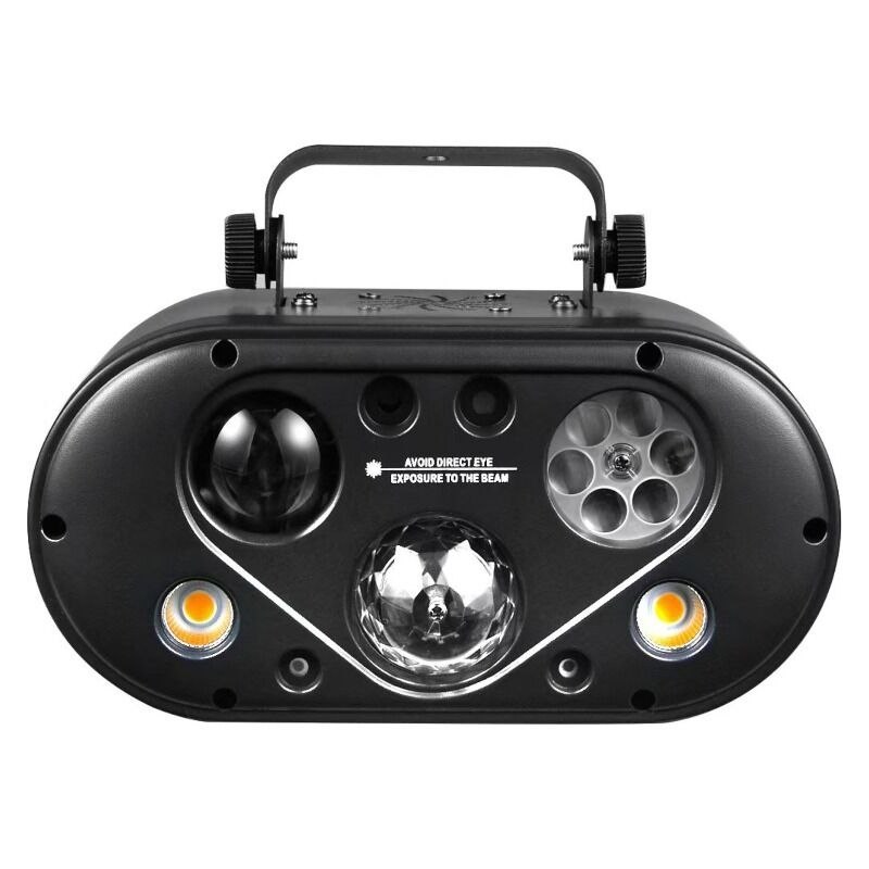 LIGHT4ME ULTRABOX 1 multiefekt świetlny LED RGBA 6w1 efekt gobo magic ball water wave złoty stroboskop laser oświetlenie dyskotekowe DJ