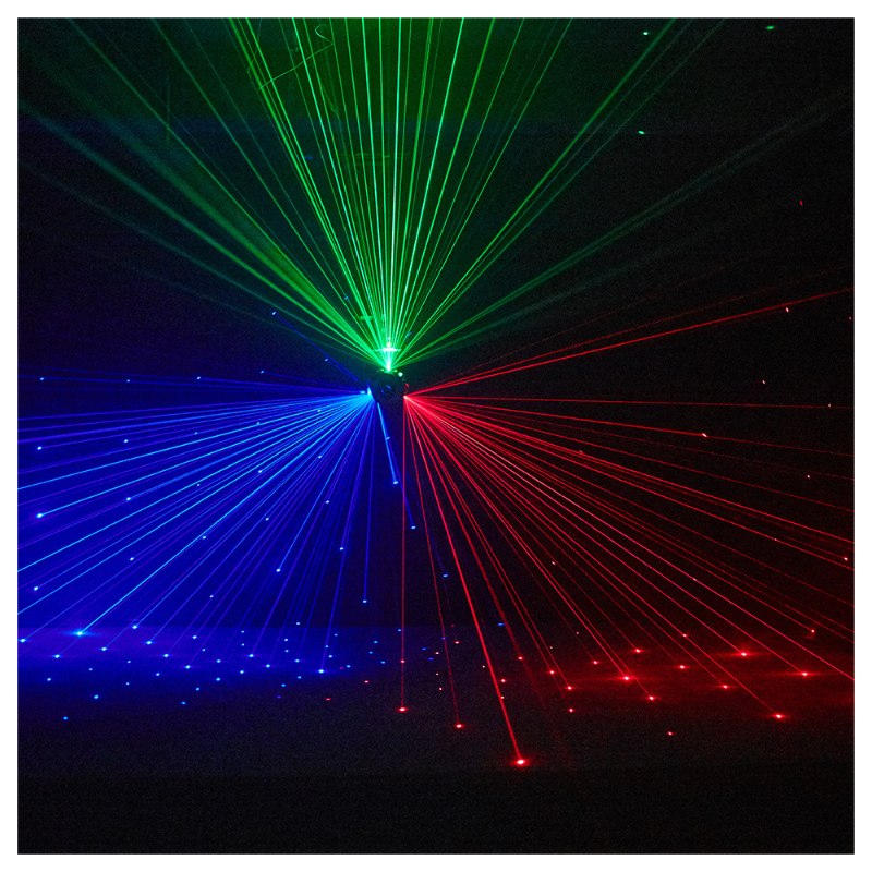 LIGHT4ME UFO multiefekt świetlny LED 6w1 efekt beam RGBW 3x laser R/G/B biały stroboskop efekt ring RGB oświetlenie dyskotekowe DJ do klubu