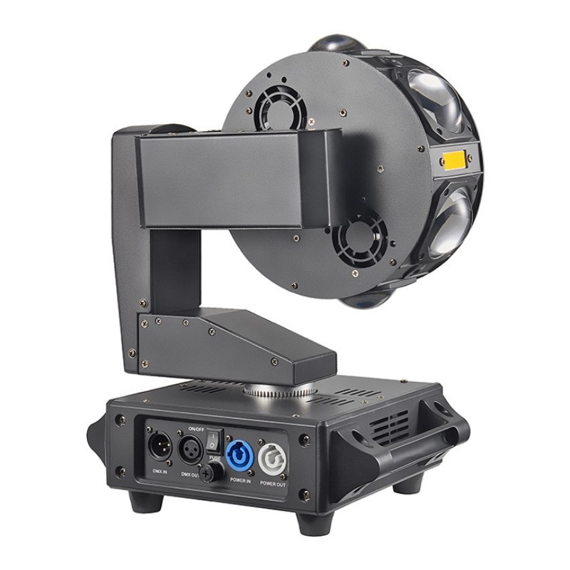 LIGHT4ME UFO multiefekt świetlny LED 6w1 efekt beam RGBW 3x laser R/G/B biały stroboskop efekt ring RGB oświetlenie dyskotekowe DJ do klubu