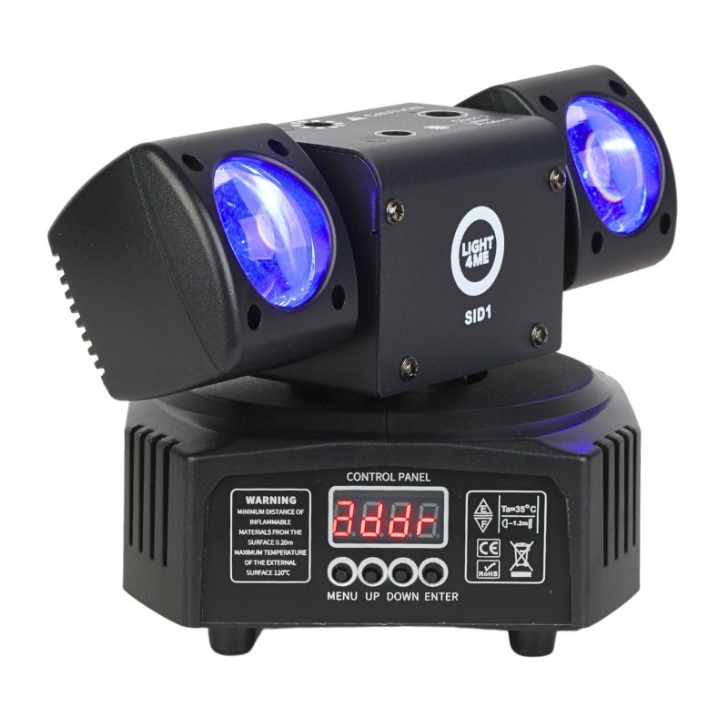 LIGHT4ME SID1 multiefekt świetlny LED 4w1 RGBWA efekt beam 2x laser R/G złoty stroboskop oświetlenie dyskotekowe klubowe DJ