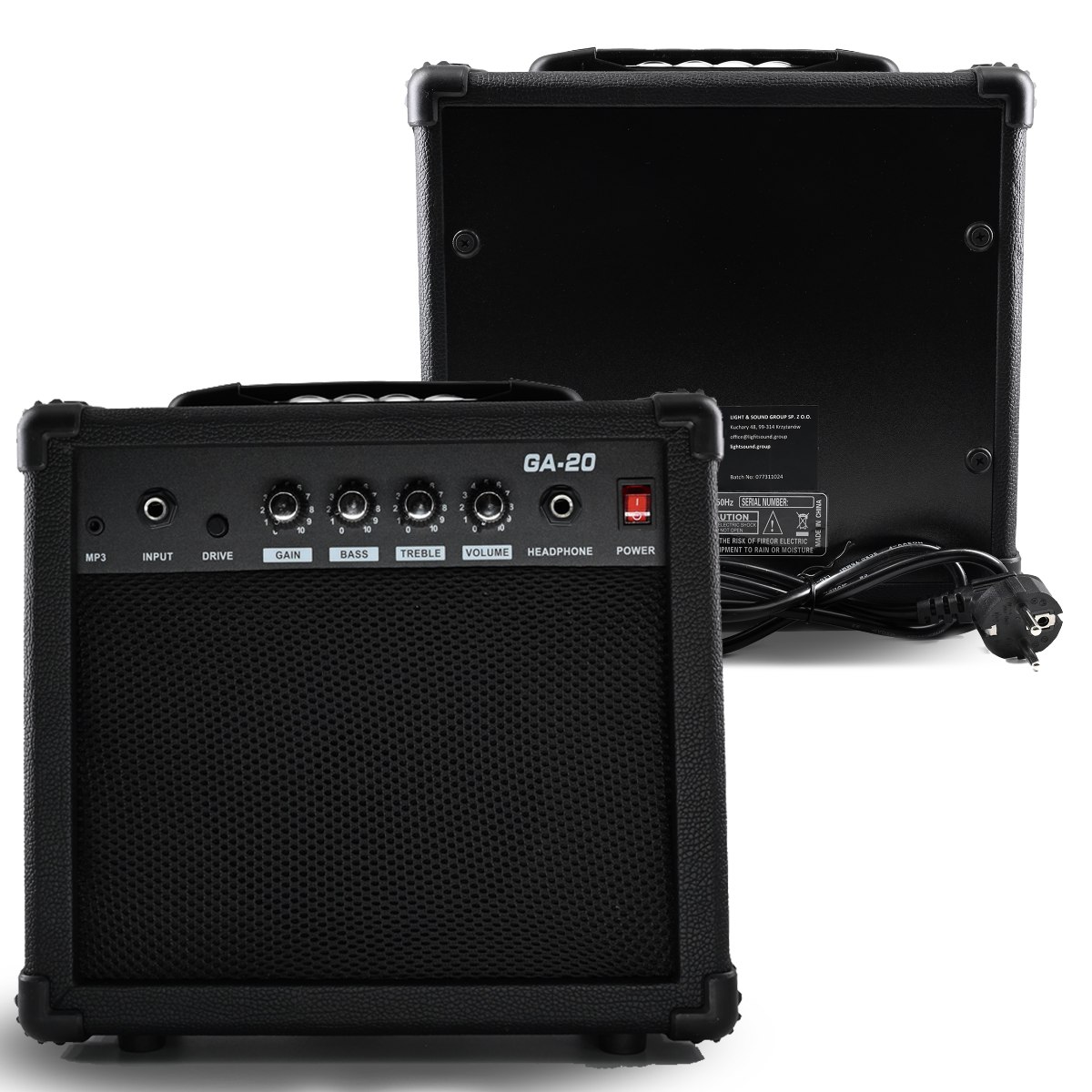 V-TONE EGA 39 MBK gitara elektryczna 4/4 stratocaster 39" HSS wzmacniacz pokrowiec pasek przewód jack-jack tuner kostki do gry struny ramię tremolo klucze imbusowe zestaw