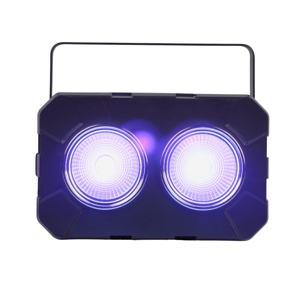 LIGHT4ME UV CANNON blinder sceniczny efekt oświetleniowy 2x50W UV COB LED uchwyt montażowy 2x odbłyśnik reflektorowy