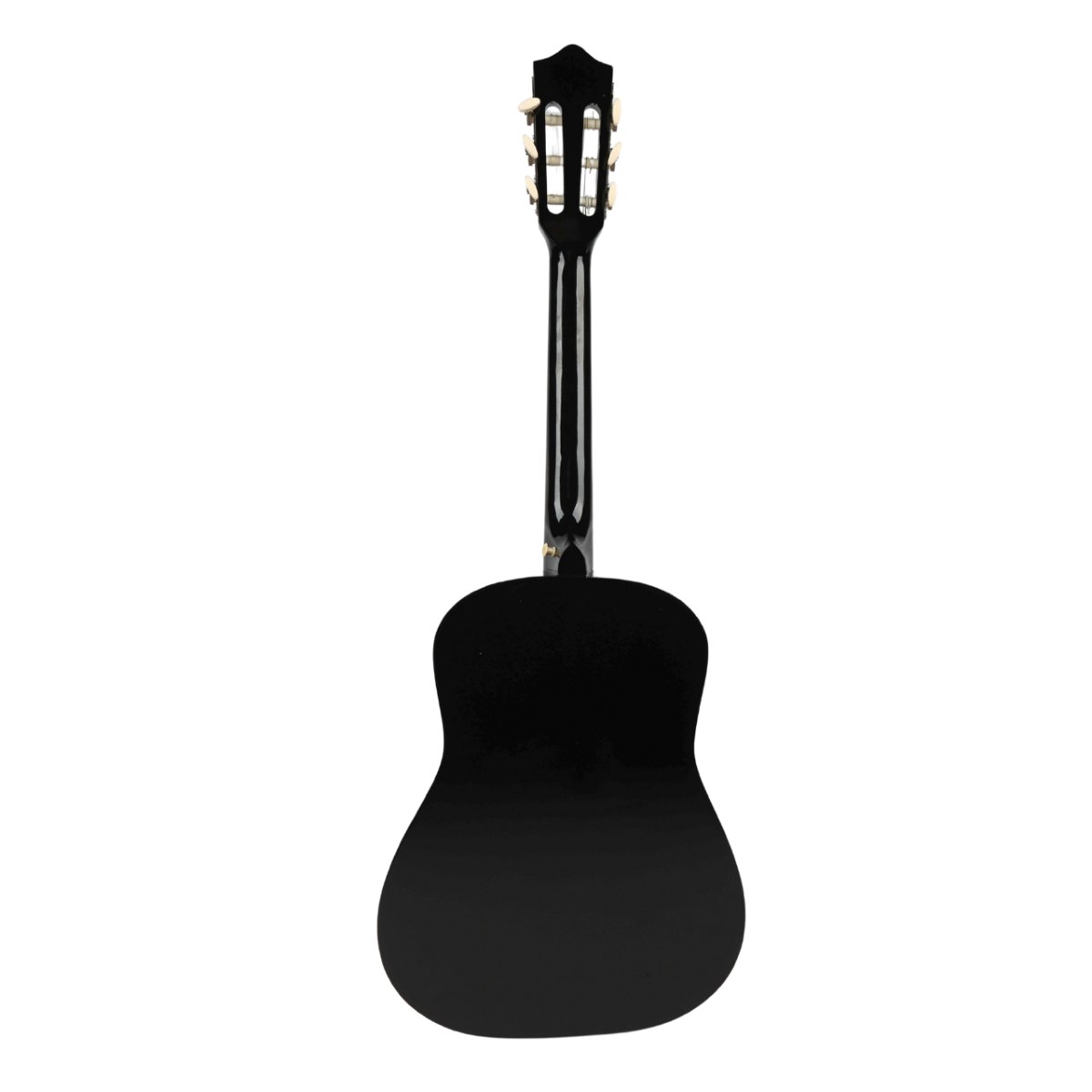 V-TONE BCG BK gitara klasyczna 4/4 czarna do nauki dla początkujących 3x kostka do gry akordy zestaw