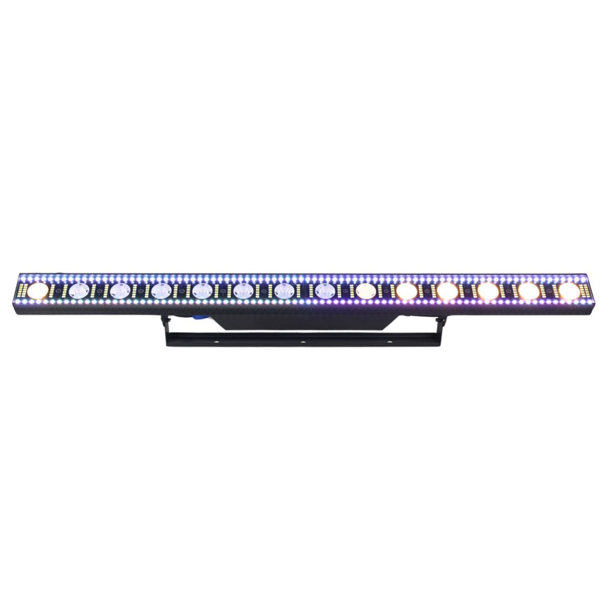 LIGHT4ME VENOM STROBE BAR V2 listwa oświetleniowa LED stroboskop oświetlenie sceniczne DMX uchwyt montażowy 14x3W WW SMD3535+180x0,1W CW SMD5730+168x0,3W RGB SMD5050