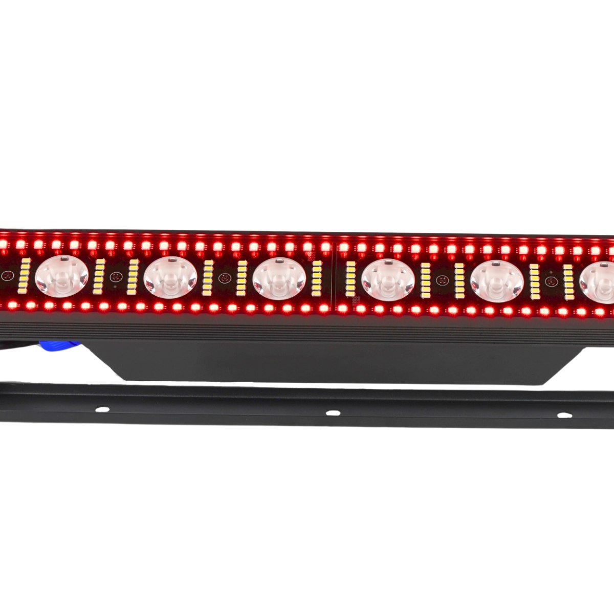 LIGHT4ME VENOM STROBE BAR V2 listwa oświetleniowa LED stroboskop oświetlenie sceniczne DMX uchwyt montażowy 14x3W WW SMD3535+180x0,1W CW SMD5730+168x0,3W RGB SMD5050