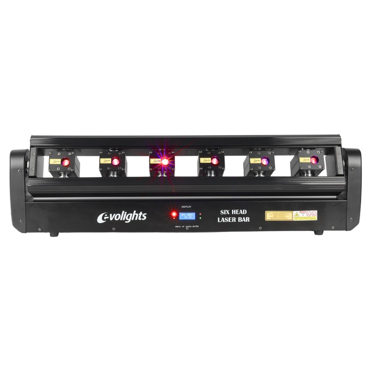 EVOLIGHTS LASER M-BAR listwa laserowa ruchoma profesjonalne oświetlenie estradowe 3W RGB DMX 2x uchwyt montażowy