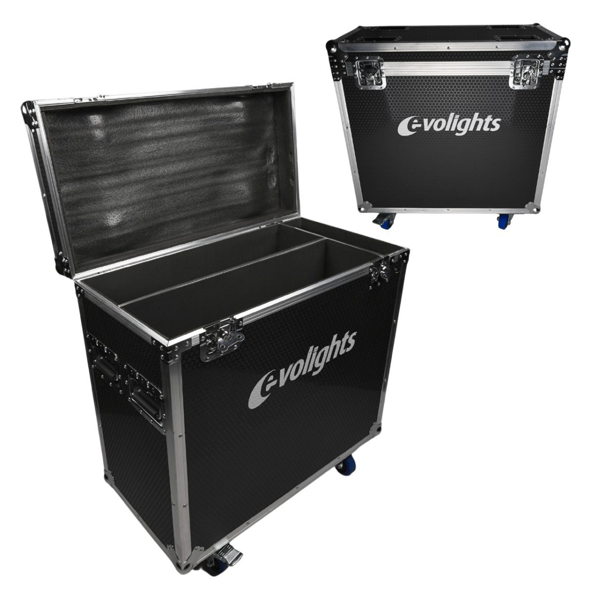 EVOLIGHTS LUMEN 7 RING CASE 2IN1 solidna skrzynia transportowa na 2 reflektory sceniczne retro