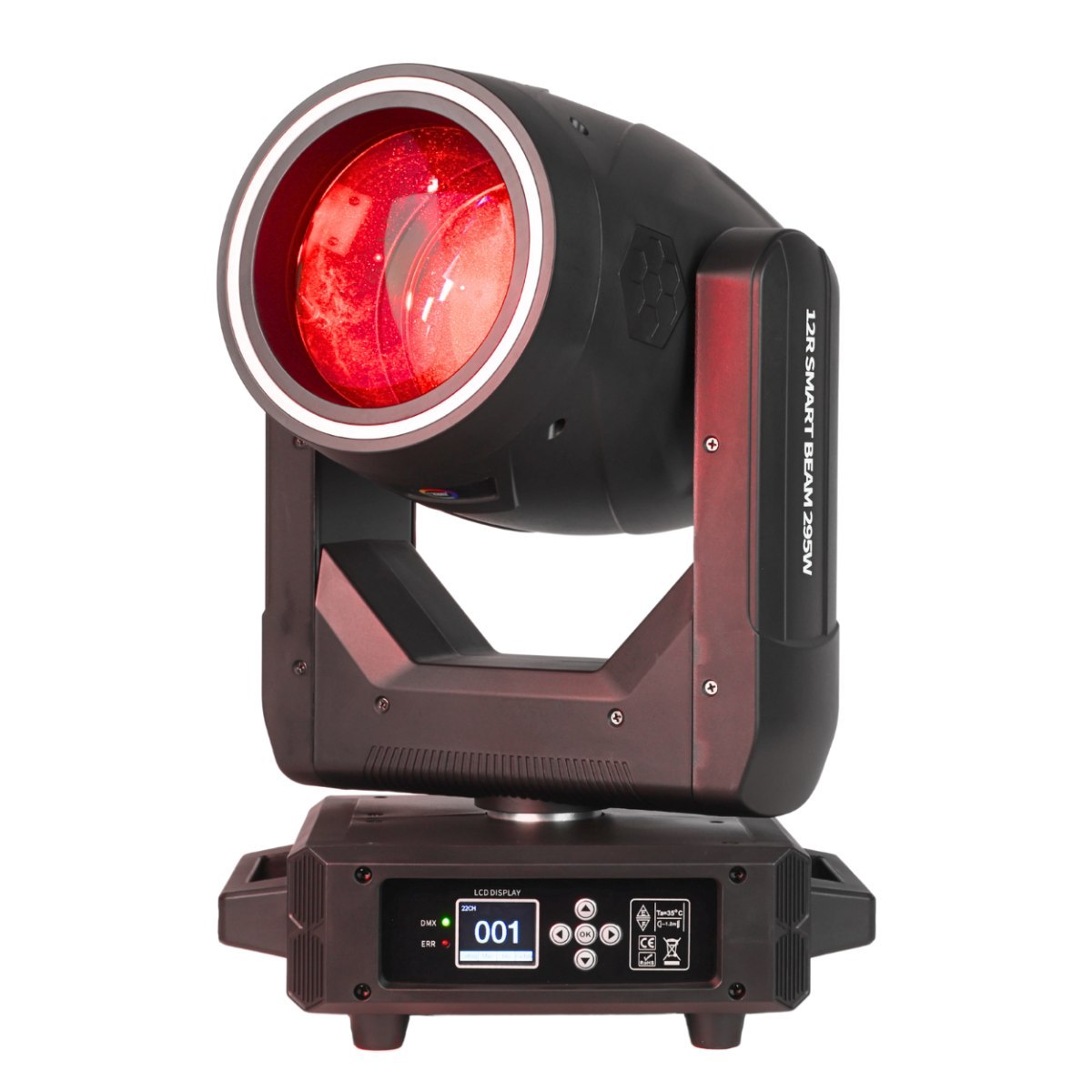 LIGHT4ME 12R SMART BEAM 295W głowica ruchoma lampa wyładowcza oświetlenie sceniczne efekt ring 31x0,2W RGB LED