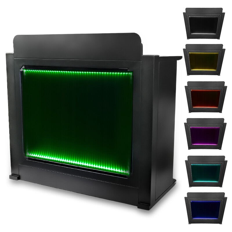 DNA DJ BOOTH XL BK stół stanowisko DJ podświetlana tablica LED RGB pilot długopisy pokrowiec zestaw
