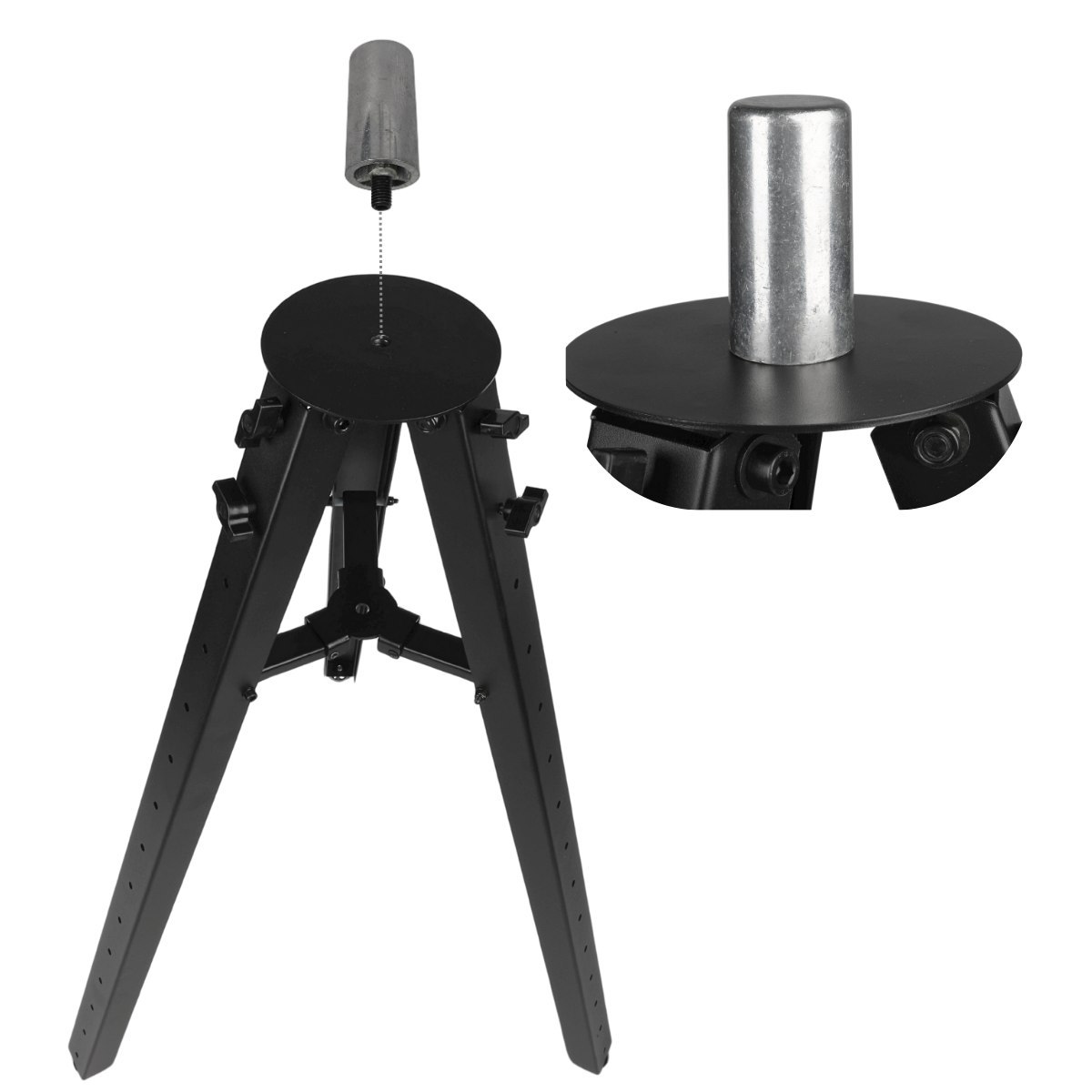 DNA RS1 statyw tripod pod oświetlenie nagłośnienie okrągła podstawa adapter kolumnowy 35 mm 86-152 cm do 20 kg