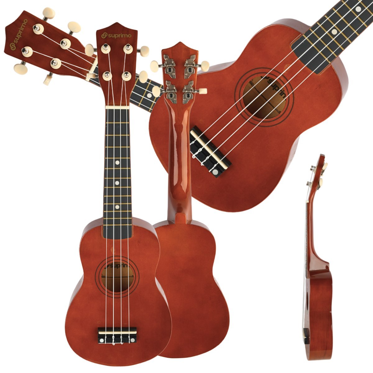 SUPRIMO UK21 DW ukulele sopranowe 21" ciemne drewno dla dzieci do nauki gry