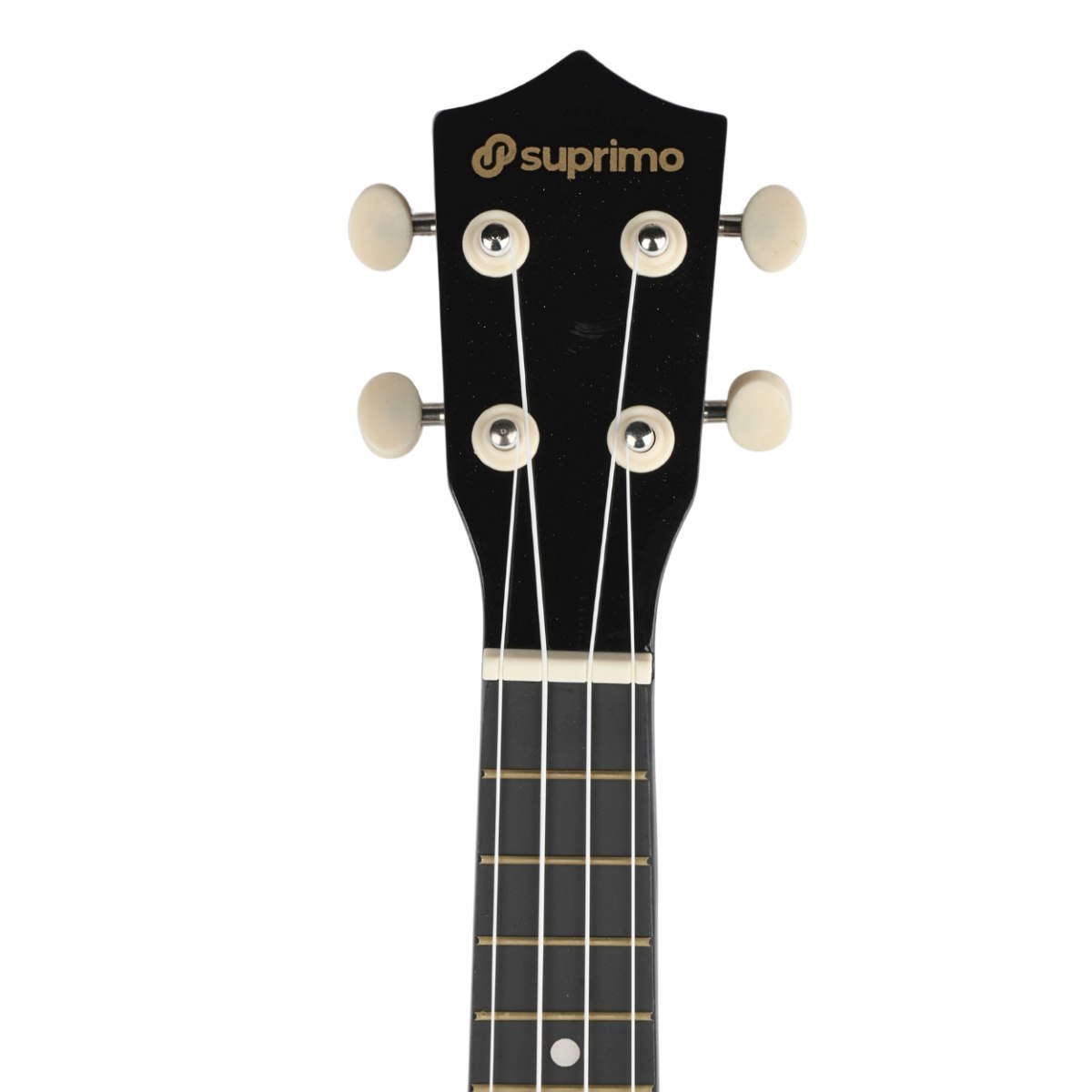 SUPRIMO UK21 SET BK ukulele sopranowe 21" czarne drewniane pokrowiec 3 kostki do gry zapasowe struny tuner zestaw dla dzieci do nauki gry