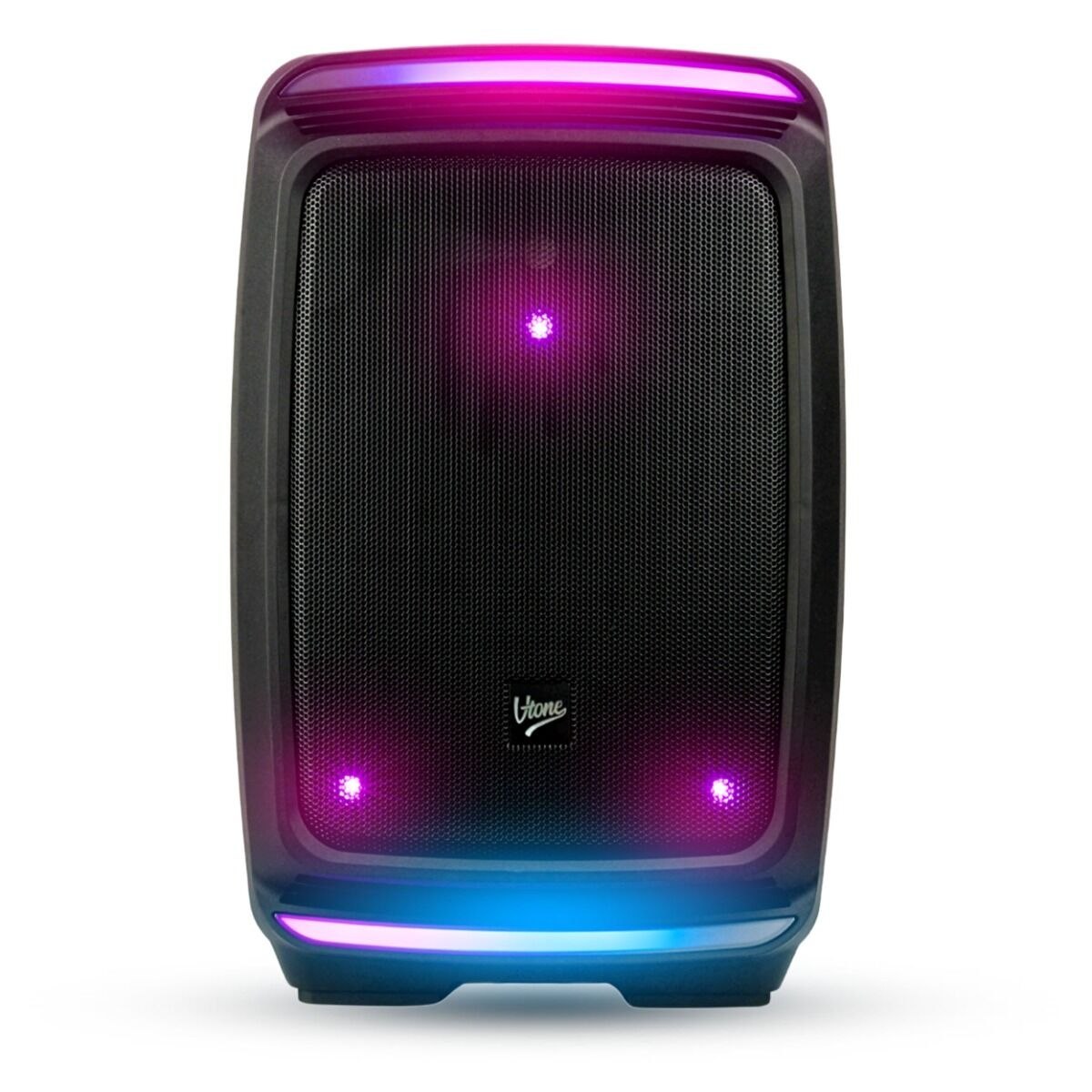 V-TONE OrionX 14 ACCU kolumna aktywna akumulatorowa czarna Bluetooth TWS USB AUX FM DSP wysuwana rączka kółka transportowe 135W RMS