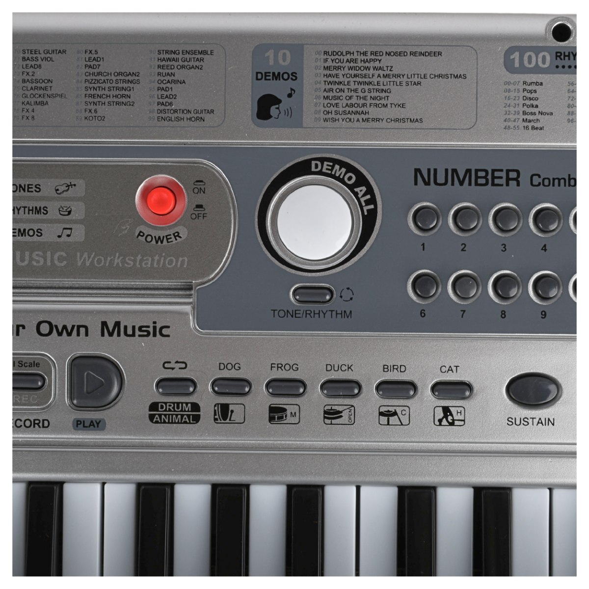 SUPRIMO 824 USB keyboard edukacyjny klawisze organy dla dzieci do nauki gry pulpit do nut mikrofon odtwarzacz MP3 AUX wyjście słuchawkowe