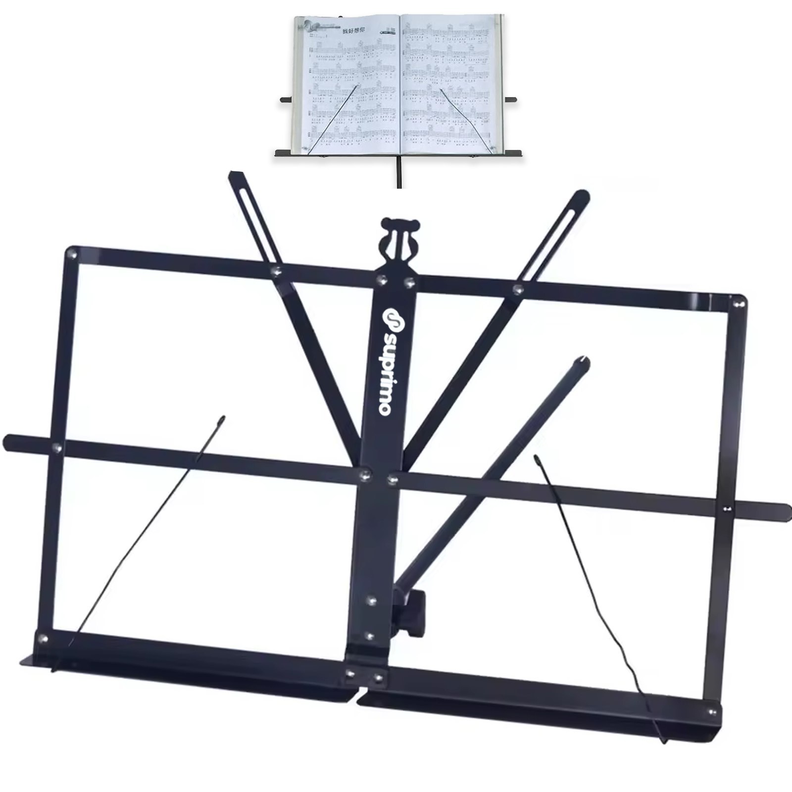 SUPRIMO D1 statyw stojak pulpit do nut regulowany składany pokrowiec zestaw 65-130 cm do 12 kg