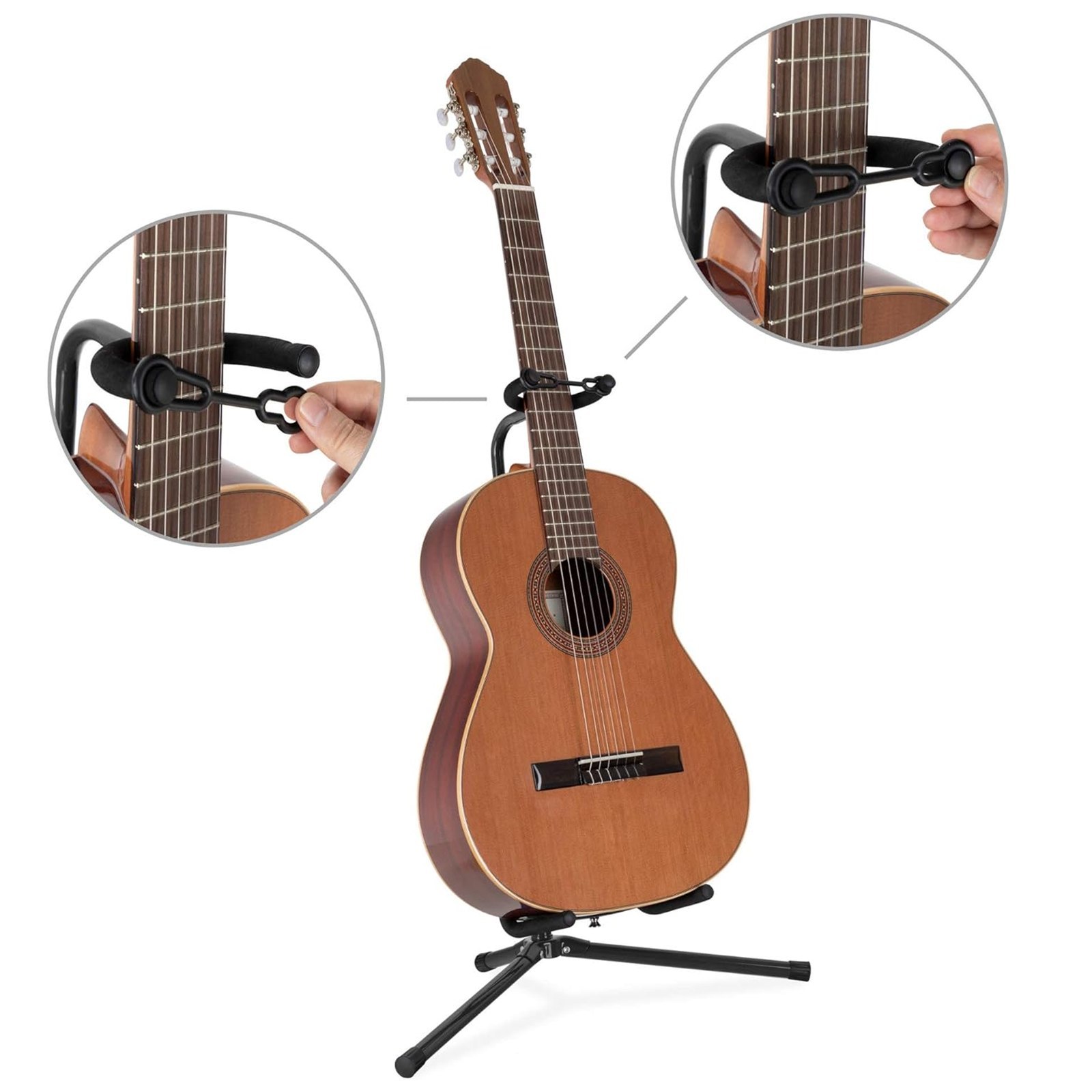 SUPRIMO GS2 stojak statyw gitarowy składany podłogowy przenośny blokada gitary 62-74 cm do 25 kg