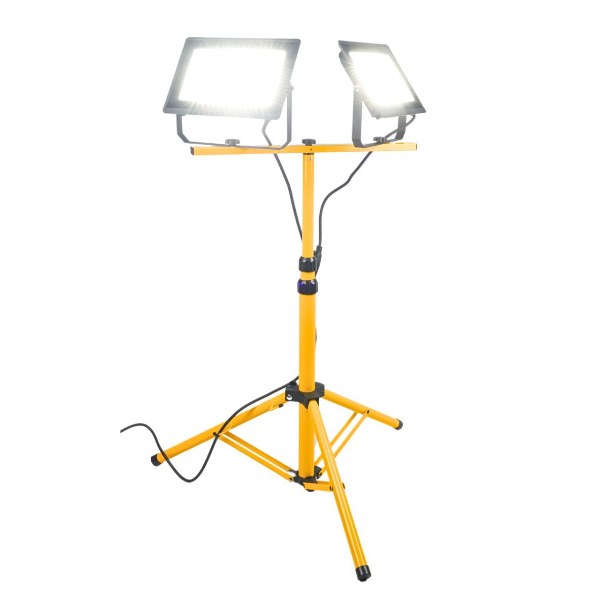 DH Line H200 lampa robocza halogen budowalny naświetlacz LED 2x100W IP65 statyw stojak przewód 3 m zestaw