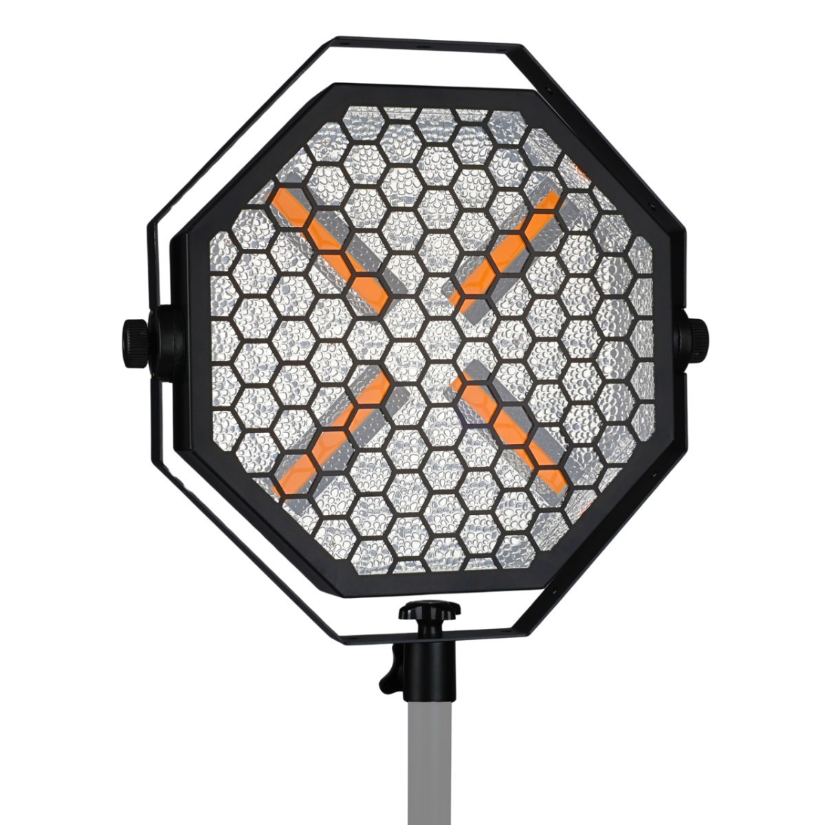EVOLIGHTS LUMENO X reflektor vintage oświetlenie sceniczne retro ciepła biel efekt tła 4x60W WW LED + 48x0,2 RGB LED