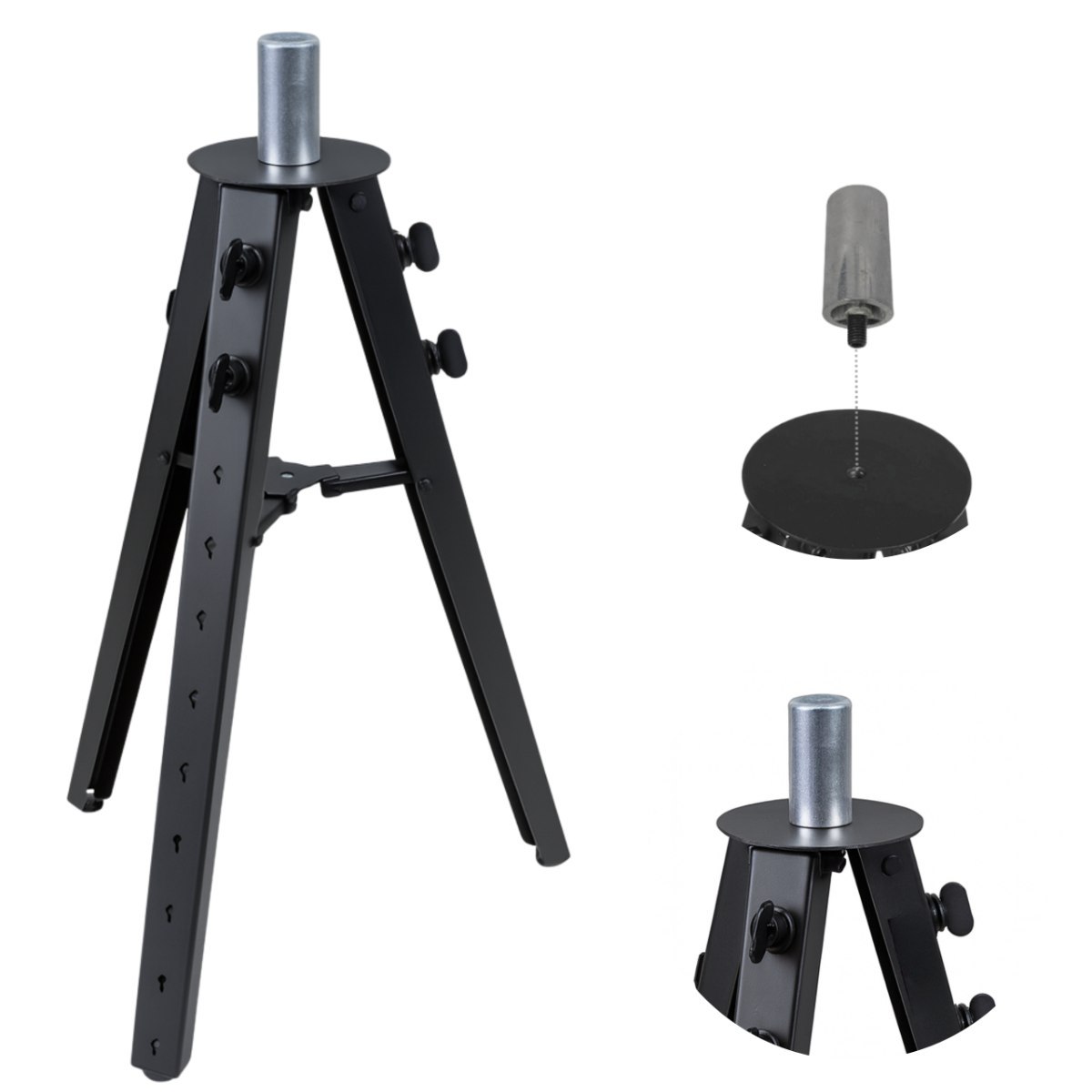 DNA RS2 statyw tripod pod oświetlenie nagłośnienie okrągła podstawa adapter kolumnowy 35 mm 86-152 cm do 20 kg