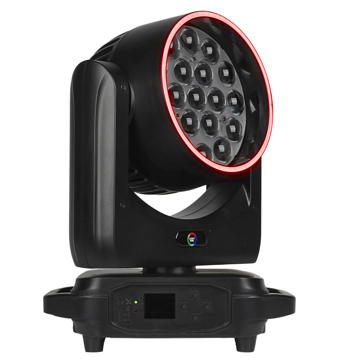 LIGHT4ME SKY WASH 19x15W RGBW głowica ruchoma oświetlenie estradowe efekt ring 19x15W RGBW LED + 60x0,3W RGB SMD LED uchwyt montażowy omega