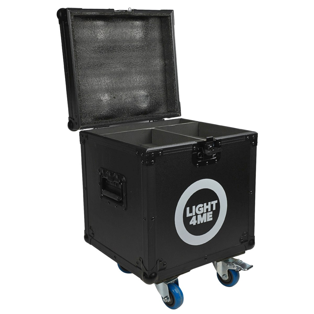 LIGHT4ME ORBEAM 150W CASE 2IN1 skrzynia transportowa na 2 głowice ruchome akcesoria 4 kółka mechanizm blokady