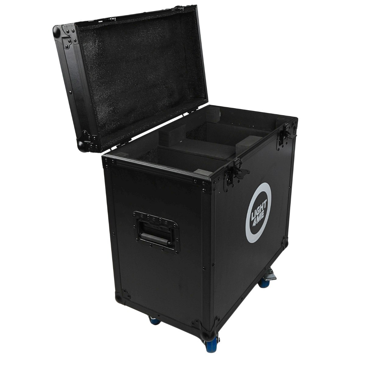 LIGHT4ME FOCUS 300W BEAM CASE 2IN1 skrzynia transportowa na 2 głowice ruchome akcesoria 4 kółka mechanizm blokady