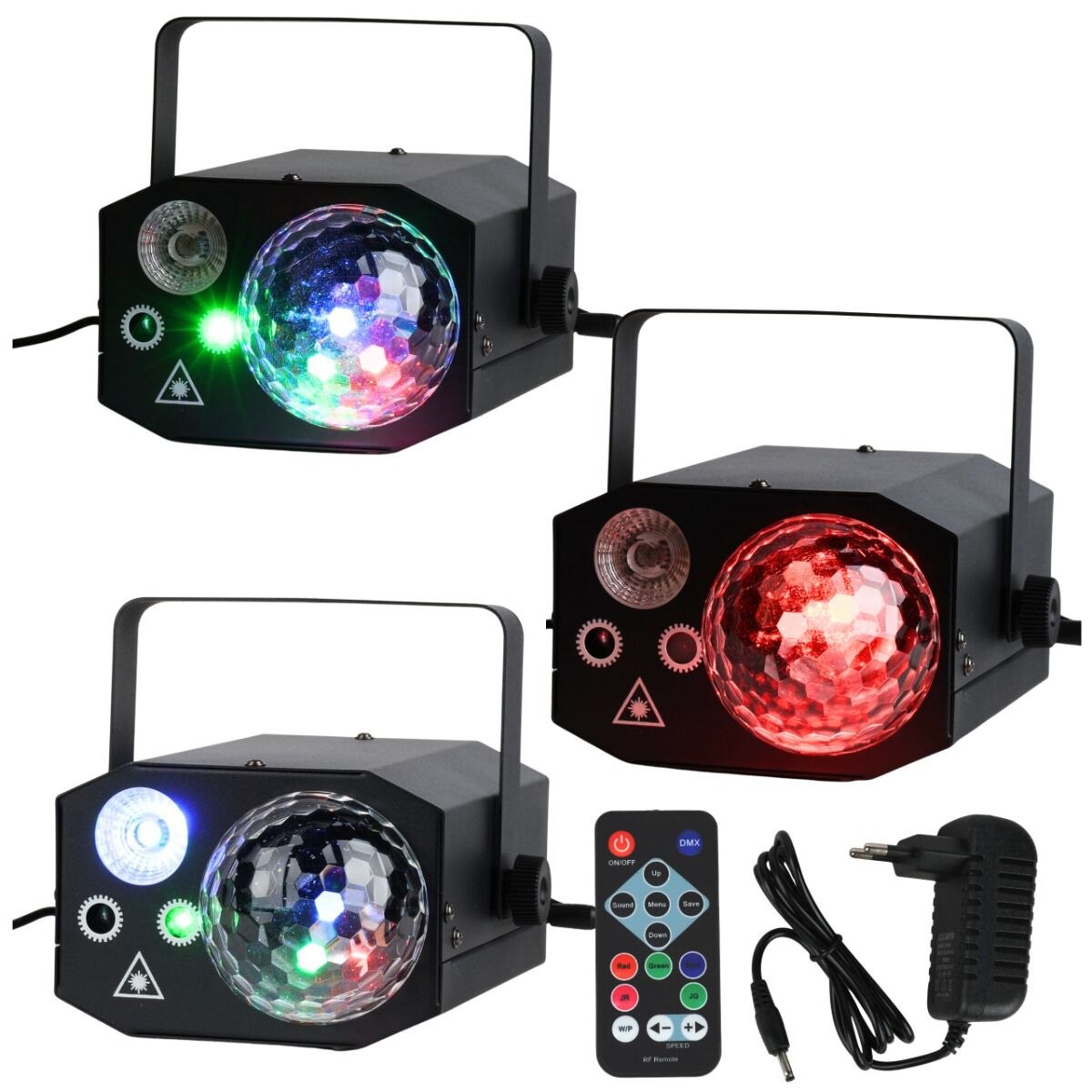 LIGHT4ME GIG SET 1 wytwornica dymu 400W LED płyn do dymu 1l efekt oświetleniowy 4w1 RGBW+RGB+laser R/G zestaw na event imprezę