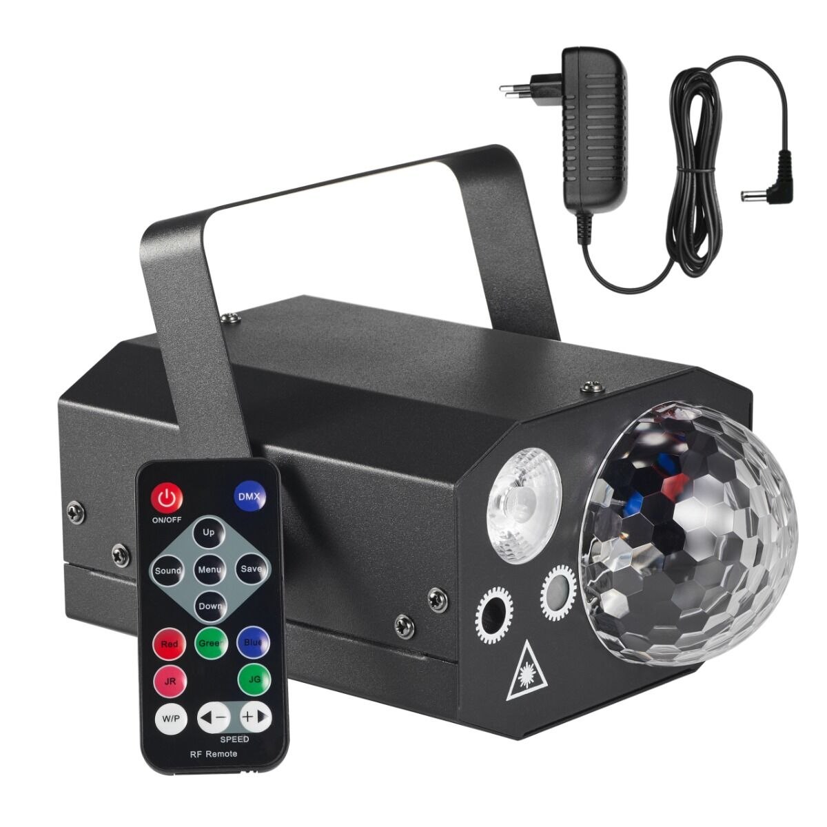 LIGHT4ME GIG SET 1 wytwornica dymu 400W LED płyn do dymu 1l efekt oświetleniowy 4w1 RGBW+RGB+laser R/G zestaw na event imprezę