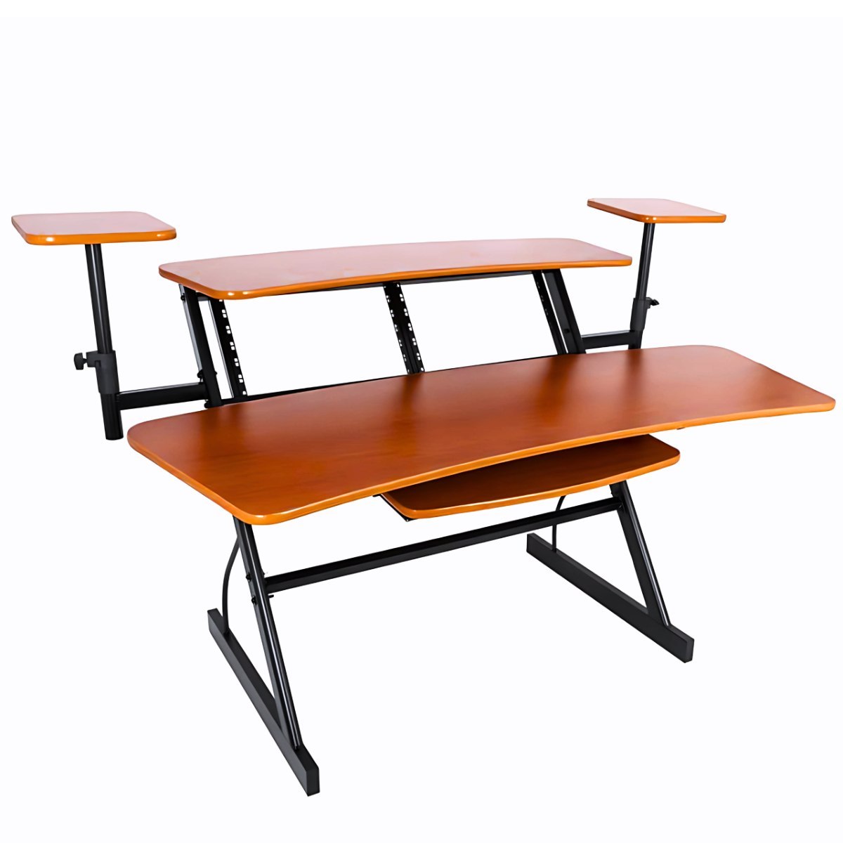 DNA SD2 biurko studyjne stanowisko robocze blat półka górna na wyposażenie 2x podstawa na monitor audio wysuwana półka na klawiaturę 2x6U 119 cm