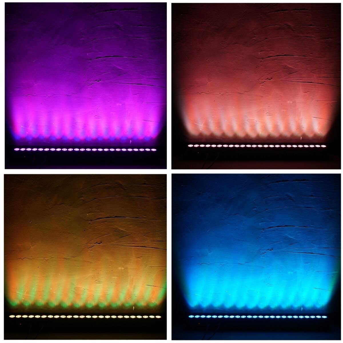 LIGHT4ME AURA PIXEL BAR 24x3W RGBW LED listwa oświetleniowa DMX efekt aura 96x0,2W RGB SMD 5050 dekoracja światłem 2x uchwyt montażowy