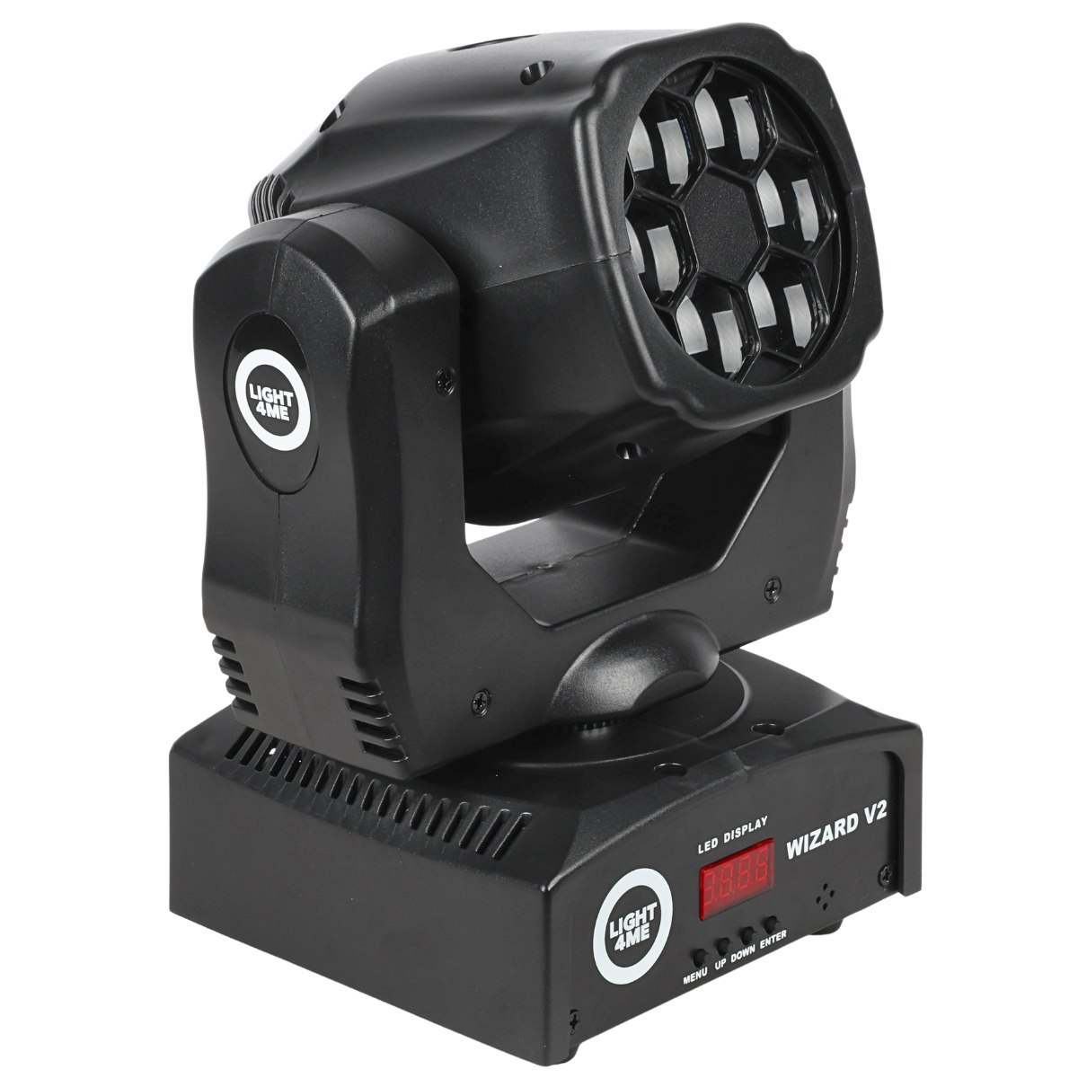 LIGHT4ME WIZARD v2 głowica ruchoma FX oświetlenie sceniczne DMX 6x10W RGBW LED uchwyt montażowy omega