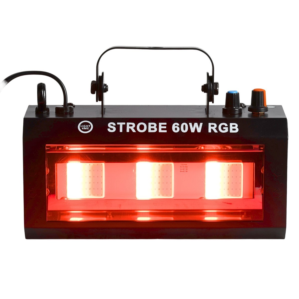 LIGHT4ME STROBE 60W RGB efekt oświetleniowy stroboskop sceniczny 3x20W COB LED uchwyt montażowy