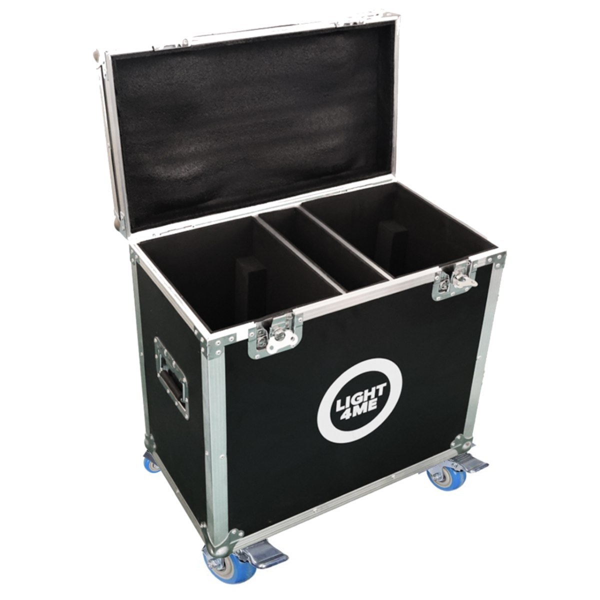 LIGHT4ME SKY BEAM 12R RING CASE 2IN1 skrzynia transportowa na 2 głowice ruchome akcesoria 4 kółka mechanizm blokady