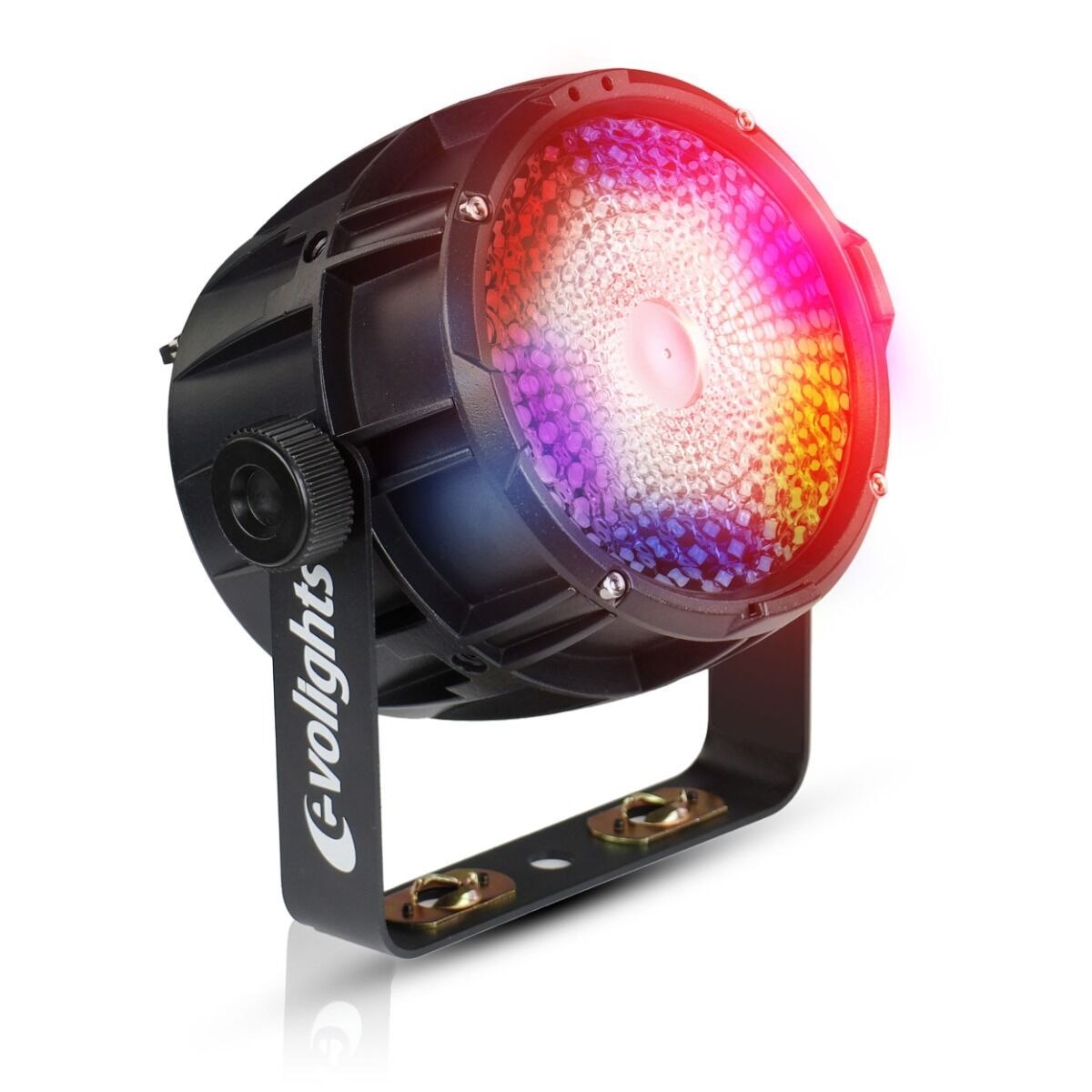 EVOLIGHTS CANDY PAR IP65 reflektor sceniczny oświetlenie zewnętrzne LED DMX 120W RGBW+30x0,2W RGB uchwyt montażowy