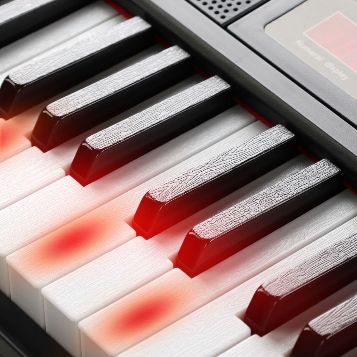 SUPRIMO 88035L pianino cyfrowe edukacyjne 88 klawiszy podświetlana klawiatura instrument dla dzieci do nauki gry pulpit do nut pedał sustain zestaw