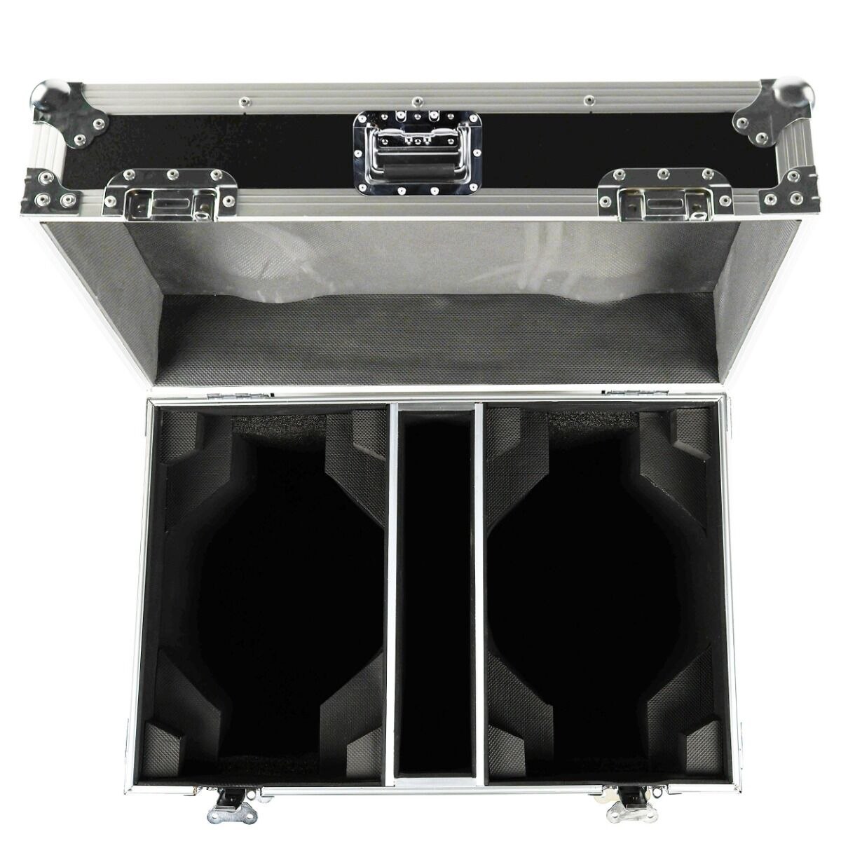 LIGHT4ME VENOM HYBRID 470W CASE 2IN1 skrzynia transportowa na 2 głowice ruchome akcesoria 4 kółka mechanizm blokady