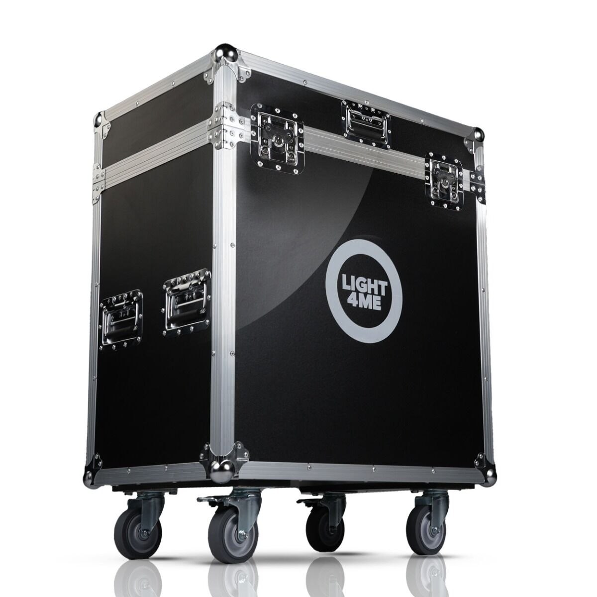LIGHT4ME VENOM HYBRID 470W CASE 2IN1 skrzynia transportowa na 2 głowice ruchome akcesoria 4 kółka mechanizm blokady