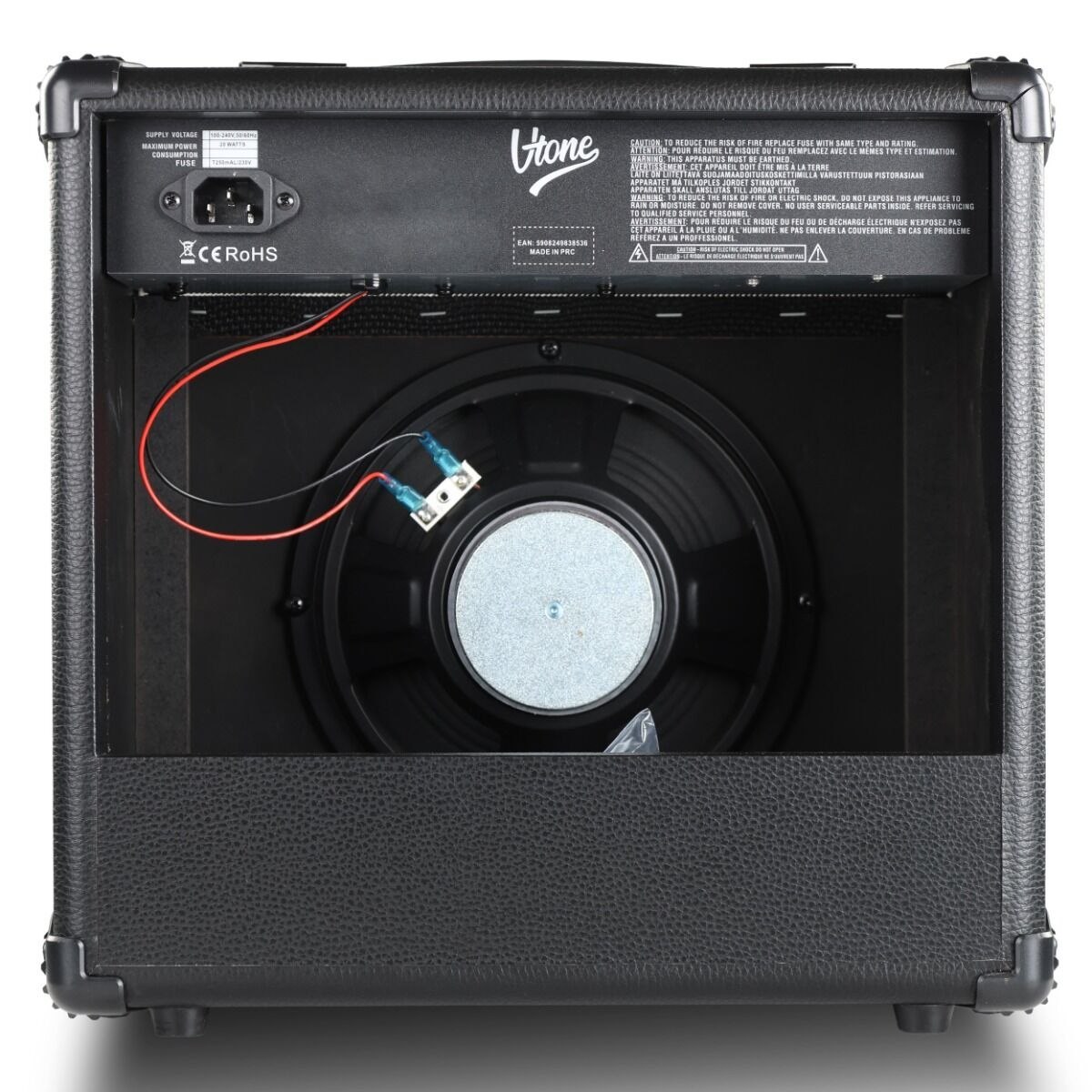 V-TONE VX-20R combo gitarowe wzmacniacz 20W do gitary elektrycznej czarny efekt drive reverb EQ AUX wyjście słuchawkowe