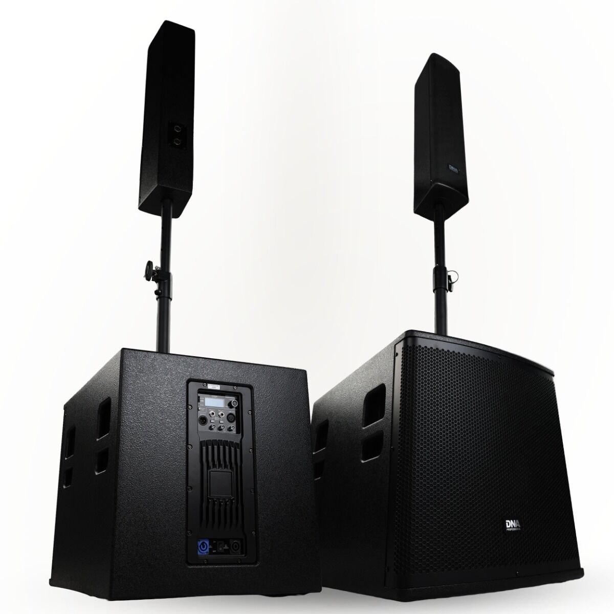 DNA BSX15 zestaw nagłośnieniowy aktywny system słupkowy 450W RMS Bluetooth odtwarzacz MP3 DSP EQ